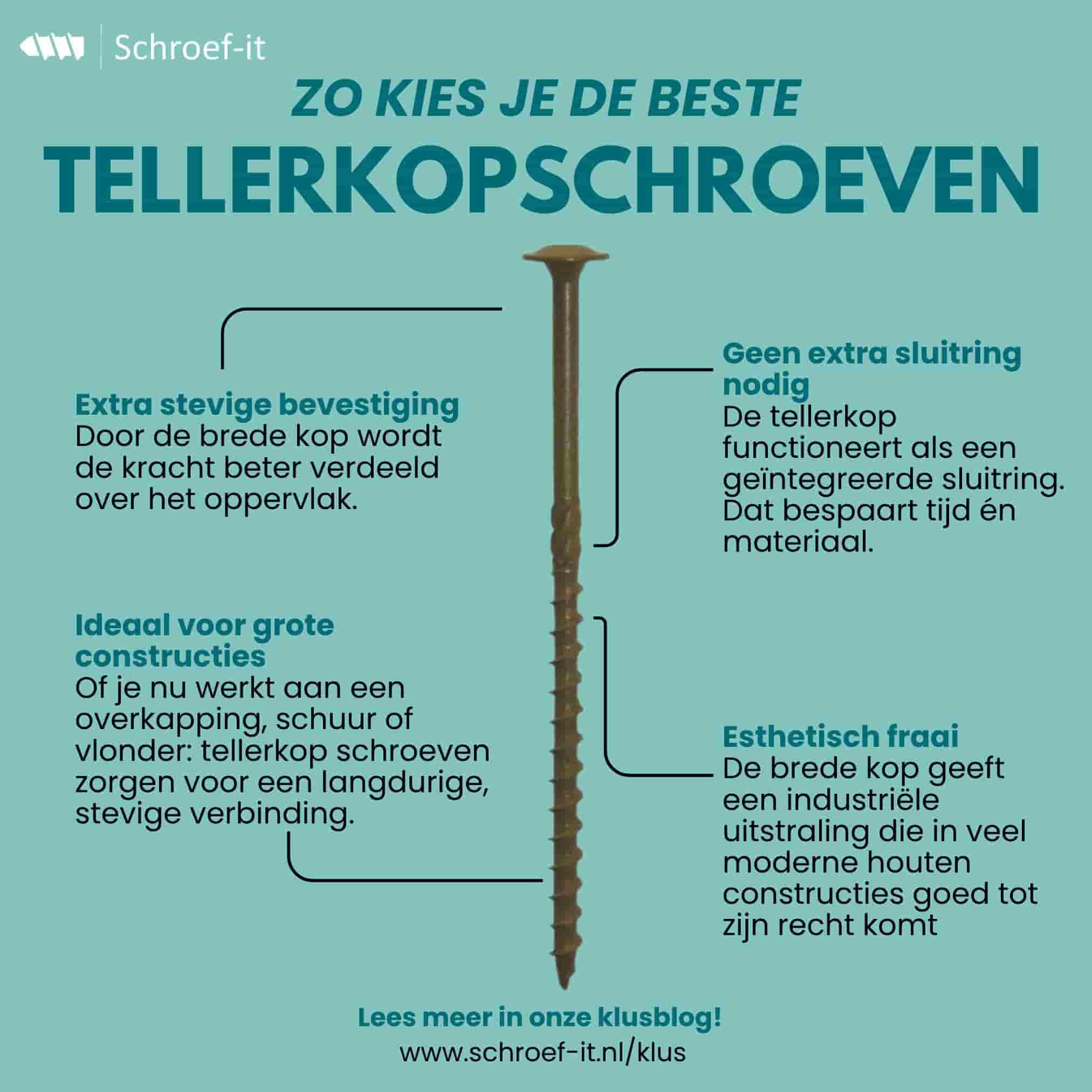 Tellerkop schroeven: de ideale schroef voor stevige houtverbindingen
