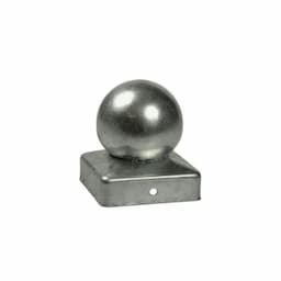 Paalkap met bol voor palen 9 x 9cm thermisch verzinkt afbeelding 1