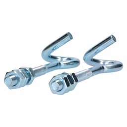 Krulhaak (2x) 10x140mm bout verzinkt afbeelding 2