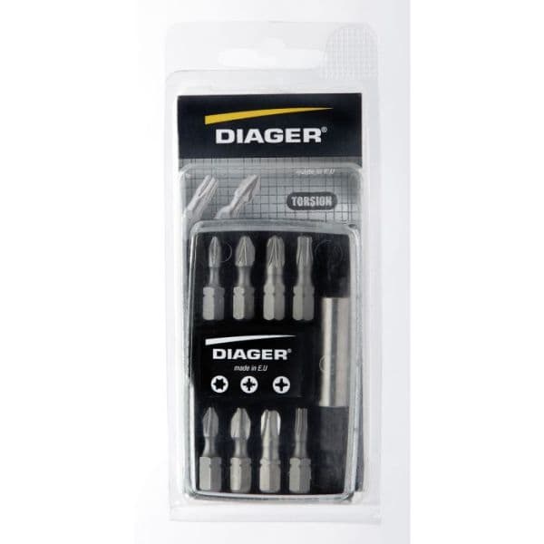 Bitset 9-delig PZ-PH-Torx met magnetische bithouder productafbeelding