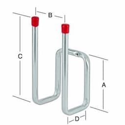 Wandhaak voor laarzen (volwassen) 120x90x400 verzinkt afbeelding 2
