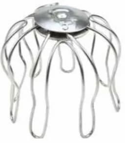 Boldraadrooster / bladvanger regenpijp Ø60 tot Ø80 mm verend thermisch verzinkt afbeelding 1