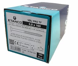 Spaanplaatschroef 6 x 160mm TX-25 geelverzinkt afbeelding 2