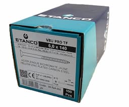 Spaanplaatschroef 6 x 140mm TX-25 geelverzinkt afbeelding 2