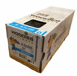 Woodies Ultimate 8.0x200mm schroeven Torx-40 verzinkt afbeelding 2