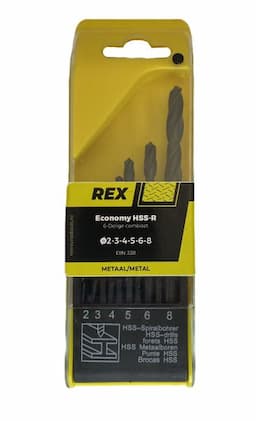Metaalborenset 6 delig HSS-R DIN 338  afbeelding 1