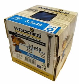 Woodies Ultimate glaslatschroef 3,5x40mm Torx-10 verzinkt afbeelding 2