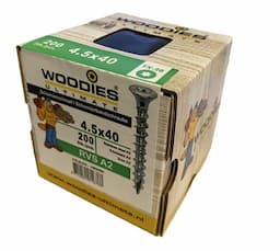 Woodies Ultimate RVS A2 scharnierschroef 4,5x 40mm Torx-20  afbeelding 2