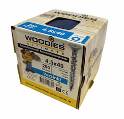 Woodies Ultimate scharnierschroef 4,5x 40 Torx-20 verzinkt afbeelding 2