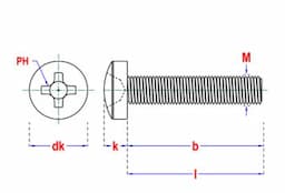 Machineschroef 4x20mm DIN 7985H  afbeelding 2