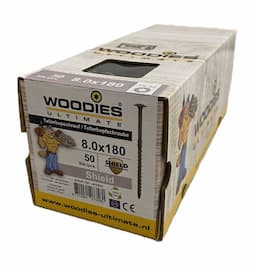 Woodies tellerkop schroeven 8,0x180 Ultimate Shield Outdoor Torx-40 afbeelding 2