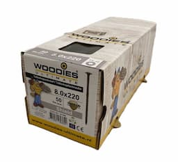 Woodies tellerkop schroeven 8,0x220 Ultimate Shield Outdoor Torx-40  afbeelding 2