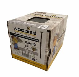 Woodies tellerkop schroeven 8,0x80 Ultimate Shield Outdoor Torx-40  afbeelding 2