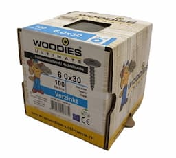 Woodies tellerkop schroeven 6,0x30 verzinkt Torx-30  afbeelding 2