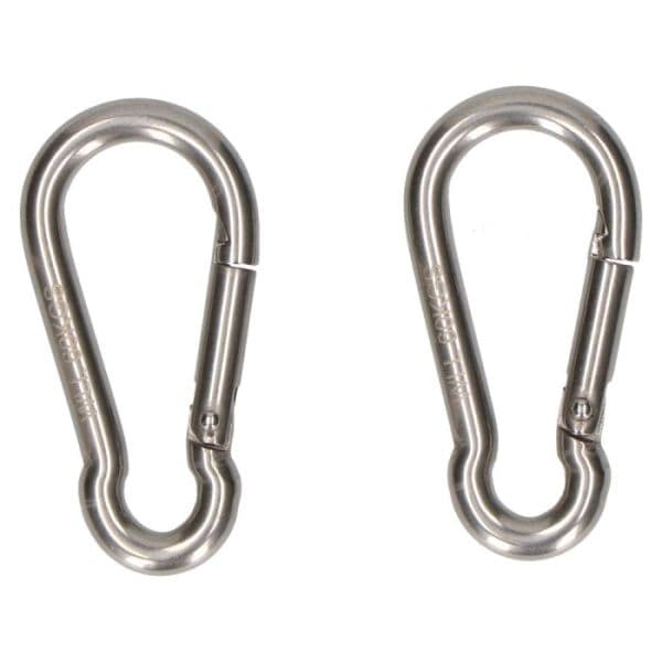 Karabijnhaak 40x4mm rvs 60KG