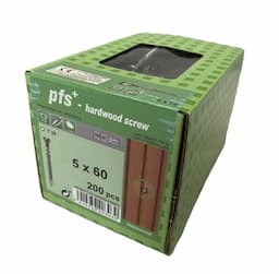 RVS vlonderschroef / Hardhoutschroef 5.0 x 60mm Torx-25 afbeelding 2