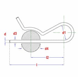 Borgclip / borgveer 2mm verzinkt lengte 50mm afbeelding 2