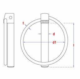 Borgpen met ring 4.5mm verzinkt afbeelding 2