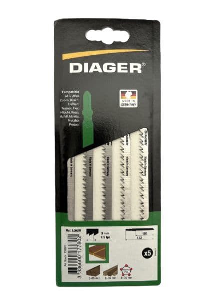 Decoupeerzaagblad hout/plastic 8-65 mm lang zaagblad (5 stuks) productafbeelding