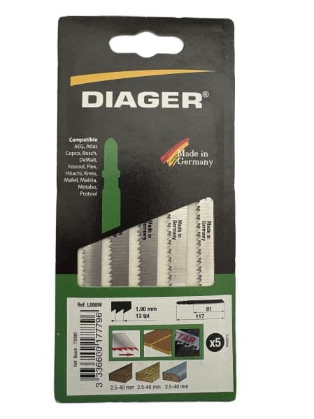 Decoupeerzaagblad spaanderplaat 1.9-40 nylon mm (5 stuks)