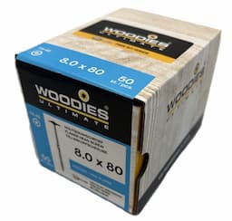 Woodies tellerkop schroeven 8,0x80 verzinkt Torx-40 afbeelding 2