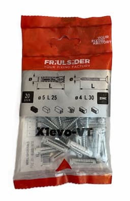 Universeelplug 5x25 met spaanplaatschroef afbeelding 2