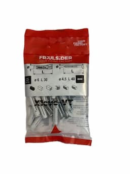 universeelplug 6x30 met spaanplaatschroef 4.5x40mm afbeelding 2