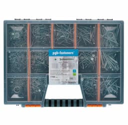 Assortimentsdoos spaanplaatschroeven 1700 schroeven verzinkt afbeelding 1