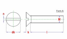 Lange schroef inbouwdoos 3x60mm | Machineschroef Zn afbeelding 2