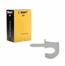 Nylon plugclip enkel 24–28 mm wit | buisklem / klembeugel | SMART | eenvoudige montage afbeelding 2