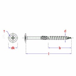 Tellerkop schroeven 8,0x100 verzinkt Torx-40 afbeelding 2