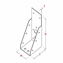 Balkdrager zonder lip 46x96 mm Sendzimir verzinkt (1,5 mm) afbeelding 2