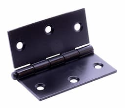 Scharnier 76x76 mm zwart met losse pen staal afbeelding 1