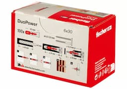 Fischer DuoPower pluggen 6 x 30mm afbeelding 3