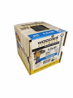 Woodies Ultimate 4.0x40mm schroeven Torx-20 verzinkt bolle kop afbeelding 2
