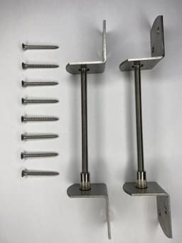 Betonpaal bevestigingsset RVS 10cm inclusief moer/bout en schroeven afbeelding 3