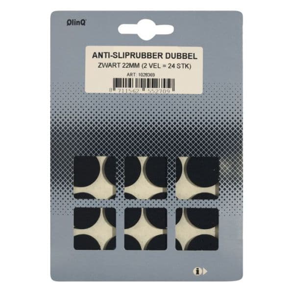 Anti-sliprubber Ø22mm zwart