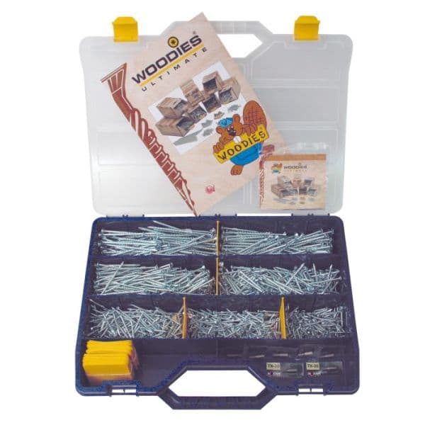 Woodies Ultimate schroeven assortimentskoffer 1200-delig verzinkt Torx