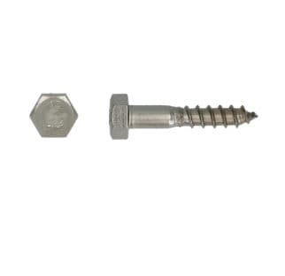 Houtdraadbout 6x70mm RVS A2