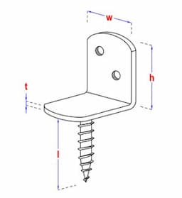 Vlechtschermsteun RVS A2 type L met schroef pozi afbeelding 2