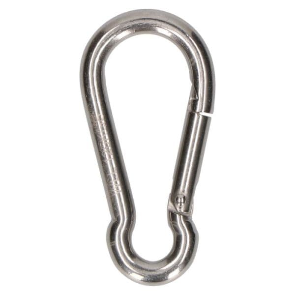 Karabijnhaak 60x6mm rvs productafbeelding