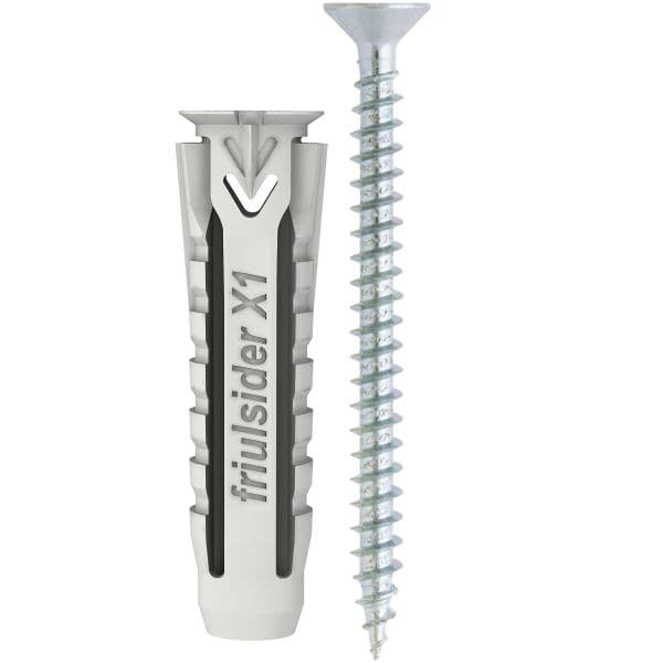 Universeelplug 10x50 met spaanplaatschroef 6x60 mm productafbeelding