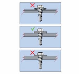 Damwandschroef 4,8x35 RAL 7016 antraciet zelfborend voor dak- en gevelplaten verzinkt afbeelding 3