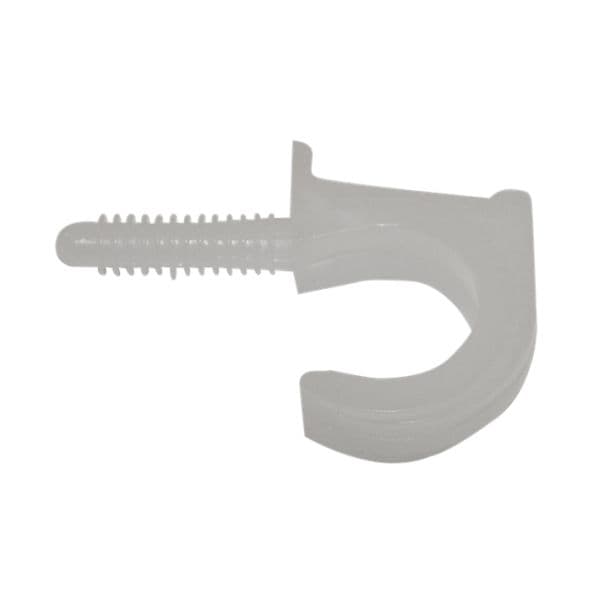 Nylon plugclip enkel 24–28 mm wit | buisklem / klembeugel | SMART | eenvoudige montage