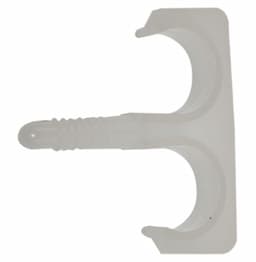 Nylon plugclip dubbel 16-19 mm wit | buisklem / klembeugel | SMART | eenvoudige montage afbeelding 1