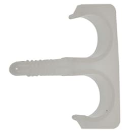 Nylon plugclip dubbel 16-19 mm wit | buisklem / klembeugel | SMART | eenvoudige montage afbeelding 1
