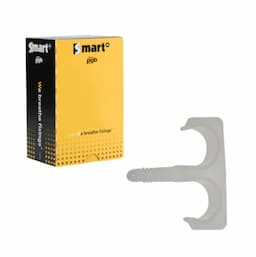 Nylon plugclip dubbel 16-19 mm wit | buisklem / klembeugel | SMART | eenvoudige montage afbeelding 2