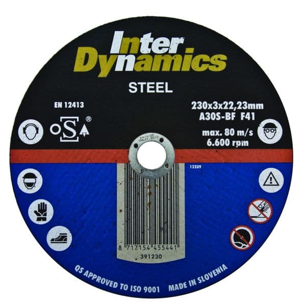 InterDynamics doorslijpschijf 125x3mm, 22.23mm metaal productafbeelding