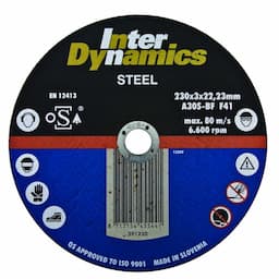 InterDynamics doorslijpschijf 125x3mm, 22.23mm metaal afbeelding 1