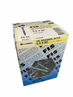 Spaanplaatschroef 5 x 80mm verzinkt afbeelding 2